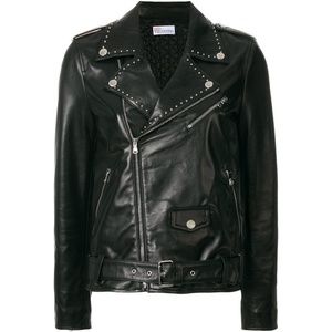 RED VALENTINO LEATHER BIKER JACKET BLACK (NWT)